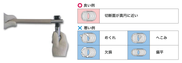 フレキ管の切断