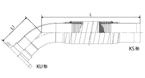 45°ベンド形